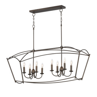 Plumette Eight Light Linear Pendant in Chestnut Bronze (16|12169CHB)