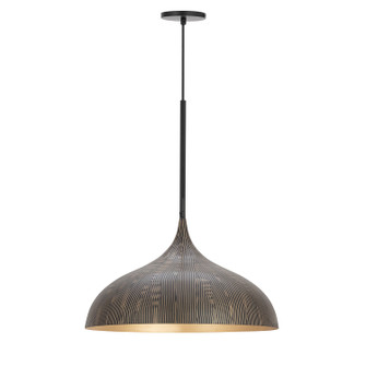 Fleur One Light Pendant in Black / Gold (16|10914BKGLD)