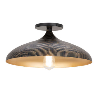 Fleur One Light Flush Mount in Black / Gold (16|10910BKGLD)