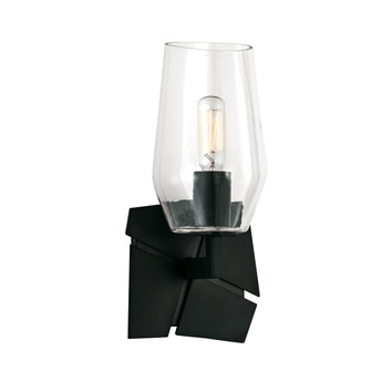 Gaia One Light Wall Sconce in Acid Dipped Black (185|8161-MB-CL)