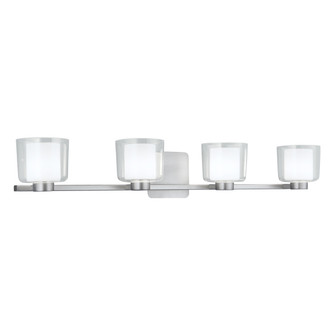 Alexus Four Light Wall Sconce in Brush Nickel (185|5334-BN-CL)