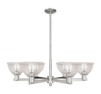 Arcadia Six Light Chandelier in Satin Nickel (405|716-6CR-SN-G422)