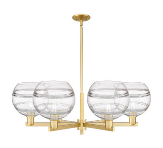 Arcadia Six Light Chandelier in Satin Gold (405|716-6CR-SG-G556-10CL)