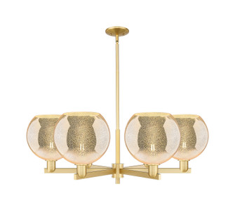 Arcadia Six Light Chandelier in Satin Gold (405|716-6CR-SG-G128-10)