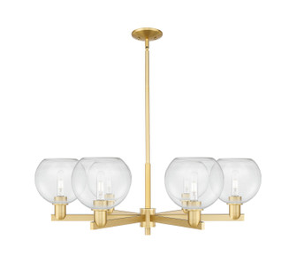 Arcadia Six Light Chandelier in Satin Gold (405|716-6CR-SG-G122-8)