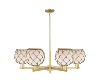 Arcadia Six Light Chandelier in Satin Gold (405|716-6CR-SG-G121-8RB)