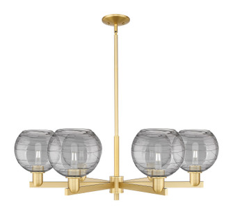 Arcadia Six Light Chandelier in Satin Gold (405|716-6CR-SG-G1213-8SM)
