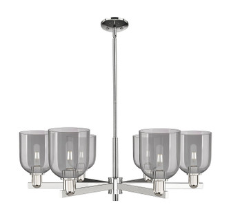 Arcadia Six Light Chandelier in Polished Nickel (405|716-6CR-PN-G558-6SM)