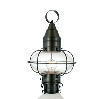Classic Onion One Light Post Mount in Gun Metal With Clear Glass (185|1511-GM-CL)