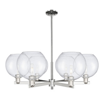Arcadia Six Light Chandelier in Polished Nickel (405|716-6CR-PN-G124-10)