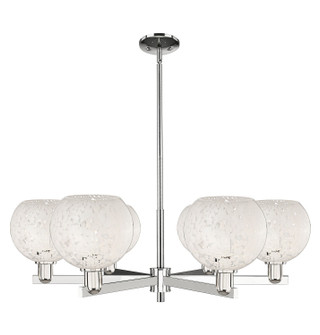 Arcadia Six Light Chandelier in Polished Nickel (405|716-6CR-PN-G1216-8WM)