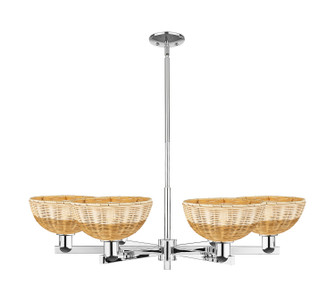 Arcadia Six Light Chandelier in Polished Chrome (405|716-6CR-PC-NBD2-9-NAT)