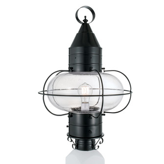 Classic Onion One Light Post Mount in Black With Seedy Glass (185|1510-BL-SE)