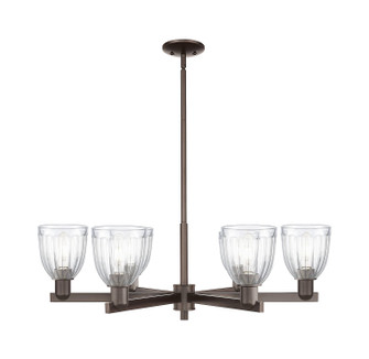 Arcadia Six Light Chandelier in Oil Rubbed Bronze (405|716-6CR-OB-G442)
