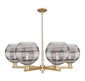 Arcadia Six Light Chandelier in Champagne Bronze (405|716-6CR-CB-G556-10SM)