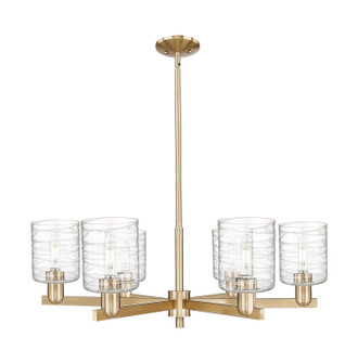 Arcadia Six Light Chandelier in Champagne Bronze (405|716-6CR-CB-G1113)