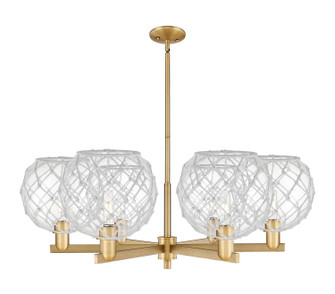 Arcadia Six Light Chandelier in Brushed Brass (405|716-6CR-BB-G122-10RW)