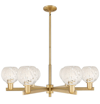 Arcadia Six Light Chandelier in Brushed Brass (405|716-6CR-BB-G1216-6WM)