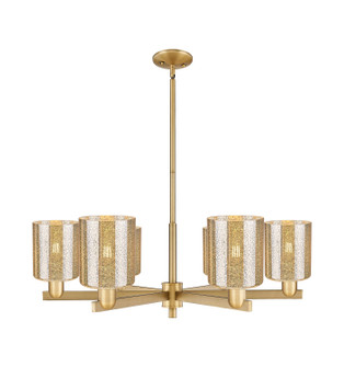 Arcadia Six Light Chandelier in Brushed Brass (405|716-6CR-BB-G116)