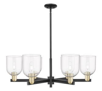Arcadia Six Light Chandelier in Black Antique Brass (405|716-6CR-BAB-G558-6CL)
