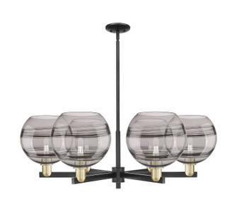 Arcadia Six Light Chandelier in Black Antique Brass (405|716-6CR-BAB-G556-10SM)
