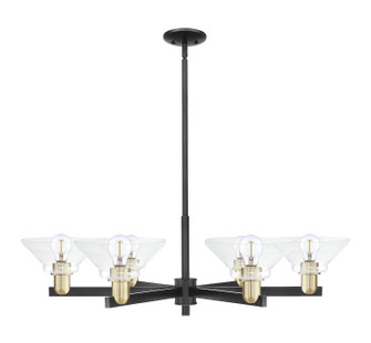 Arcadia Six Light Chandelier in Black Antique Brass (405|716-6CR-BAB-G132)