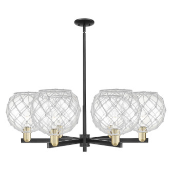 Arcadia Six Light Chandelier in Black Antique Brass (405|716-6CR-BAB-G122-10RW)