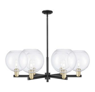Arcadia Six Light Chandelier in Black Antique Brass (405|716-6CR-BAB-G122-10)