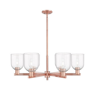 Arcadia Six Light Chandelier in Antique Copper (405|716-6CR-AC-G558-6CL)