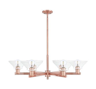Arcadia Six Light Chandelier in Antique Copper (405|716-6CR-AC-G132)