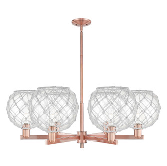 Arcadia Six Light Chandelier in Antique Copper (405|716-6CR-AC-G122-10RW)
