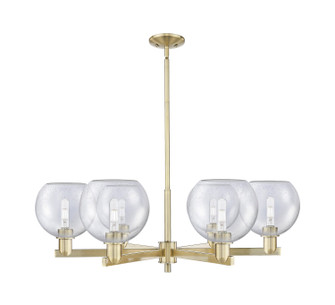 Arcadia Six Light Chandelier in Antique Brass (405|716-6CR-AB-G124-8)