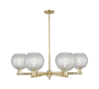 Arcadia Six Light Chandelier in Antique Brass (405|716-6CR-AB-G122C-8CL)