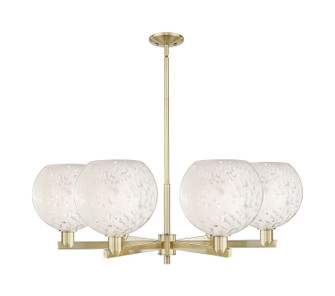 Arcadia Six Light Chandelier in Antique Brass (405|716-6CR-AB-G1216-10WM)