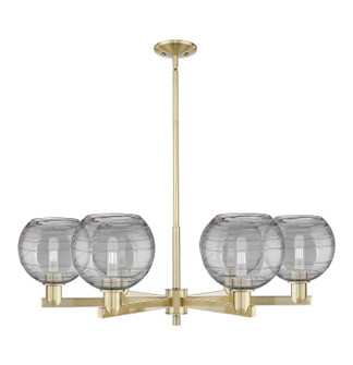 Arcadia Six Light Chandelier in Antique Brass (405|716-6CR-AB-G1213-8SM)