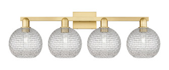 Arcadia Four Light Bath Vanity in Satin Gold (405|716-4W-SG-G122C-8CL)