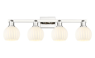Arcadia Four Light Bath Vanity in Polished Nickel (405|716-4W-PN-G1217-6WV)