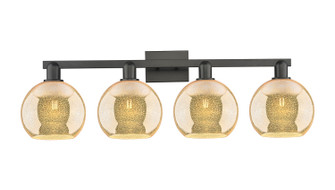 Arcadia Four Light Bath Vanity in Matte Black (405|716-4W-BK-G128-8)
