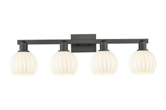 Arcadia Four Light Bath Vanity in Matte Black (405|716-4W-BK-G1217-6WV)