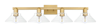 Arcadia Four Light Bath Vanity in Brushed Brass (405|716-4W-BB-G132)