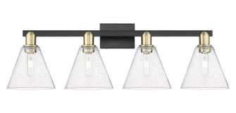 Arcadia Four Light Bath Vanity in Black Antique Brass (405|716-4W-BAB-GBC-84)