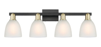 Arcadia Four Light Bath Vanity in Black Antique Brass (405|716-4W-BAB-G381)