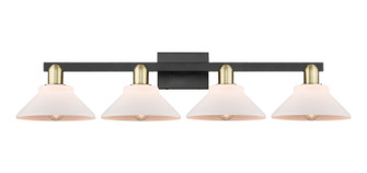 Arcadia Four Light Bath Vanity in Black Antique Brass (405|716-4W-BAB-G131)