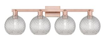Arcadia Four Light Bath Vanity in Antique Copper (405|716-4W-AC-G122C-8CL)