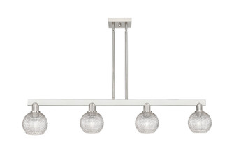 Arcadia Four Light Island Pendant in Brushed Satin Nickel (405|716-4I-SN-G122C-6CL)