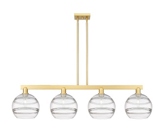 Arcadia Four Light Island Pendant in Satin Gold (405|716-4I-SG-G556-10CL)