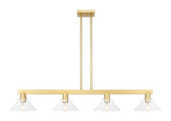 Arcadia Four Light Island Pendant in Satin Gold (405|716-4I-SG-G132)