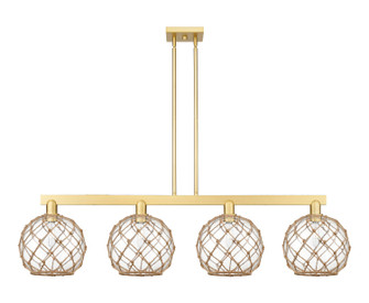 Arcadia Four Light Island Pendant in Satin Gold (405|716-4I-SG-G122-10RB)