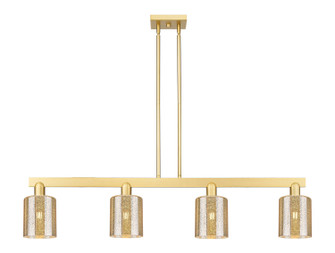Arcadia Four Light Island Pendant in Satin Gold (405|716-4I-SG-G116)
