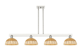 Arcadia Four Light Island Pendant in Polished Nickel (405|716-4I-PN-NBD2-9-NAT)